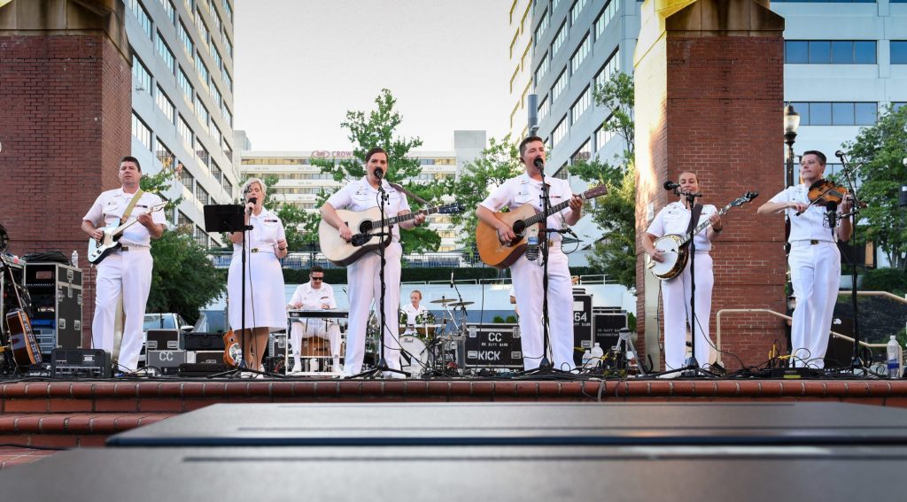 U.S. Navy Band Country Current performs at Market Square in Knoxville, Tenn., while on their 2022 national tour covering three states and 1100 miles.