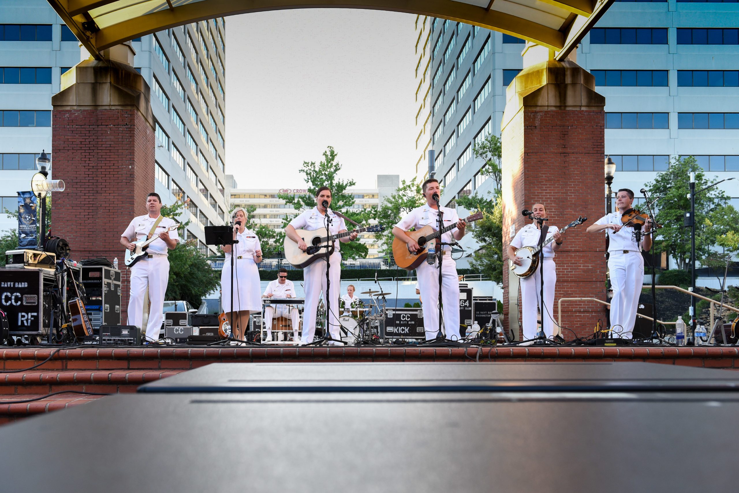 U.S. Navy Band Country Current performs at Market Square in Knoxville, Tenn., while on their 2022 national tour covering three states and 1100 miles.